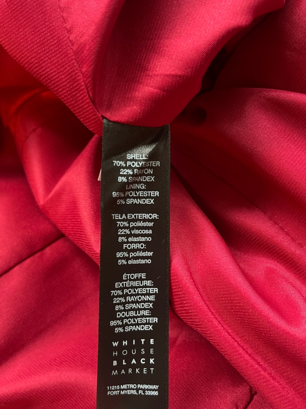 White House Black Market - V-neck Sheath Dress - pinkish red - size 8 - Picture 5 of 5